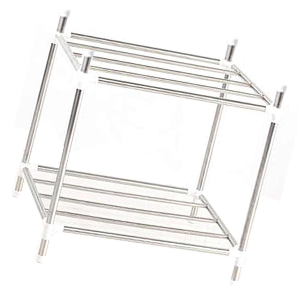 2vrstvé nerezové kuchyňské police koupelnové police zesílené zvýšené úložné regály