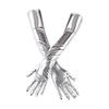 Adult Long Patent Leather Cosplay Gothic Style Nightclub Performance Gloves Halloween Costume Accessories Sexy Tight Gloves