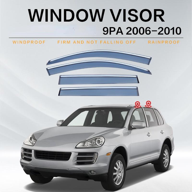 For Porsche Cayenne 9PA 92A 9Y0 Window Visor Weathershield Side Window Deflector Window Decorative Bright Strip Accessories