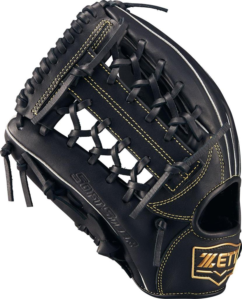 ZETT Soft Steer Baseball Black Size 5 Glove, All-Around, Left-Handed Throw, (1900), (BRGB35530F)