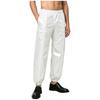 Pantaloni da Uomo in Vinile Impermeabili Riutilizzabili Vita Elasticizzata Tasche Laterali Zip a Doppio Cursore Pantaloni