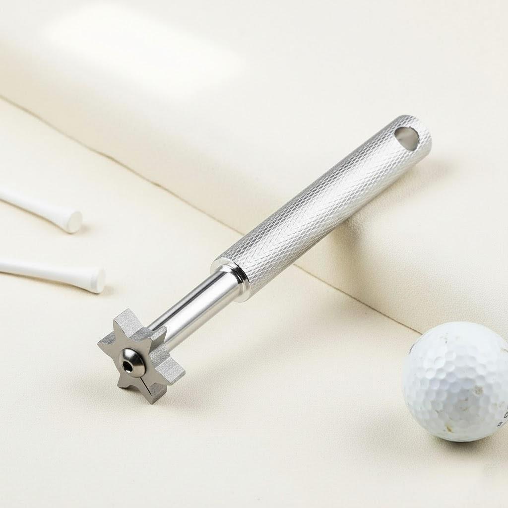 

Golf Club Groove Cleaner 6 Blade Tool V U Square Ball Slot Cleaning Accessories High Quality Golf Equipment серебряный