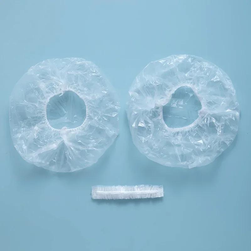 100 Stück/Set Einweg-Duschhaube Plastik Wasserdichte Kappe Bad Haarfärbemittel Bad Haube Verdickte Haarmaske Backölhaube