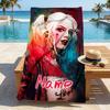 Custom Name Harley Quinn Art Stylish Digital Printing Beach Towel Quick‑Drying Absorbent Blanket for Beach Pool Gym Travel