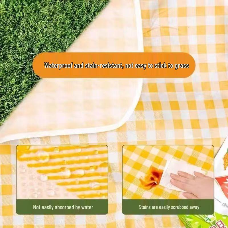 Portable Foldable Picnic Mat - Moisture-Proof Outdoor Ground Cloth for Camping and Spring Outings