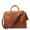 Men'S Handbag First Layer Cowhide Shoulder Oblique Span Bag Casual Retro 14 Inch Genuine Leather Women'S Computer Bag