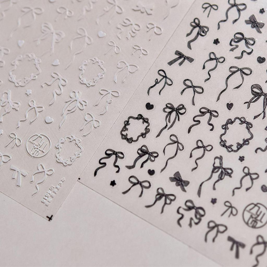 Tomoni Thin & Tough Japanese Children's Nail Stickers - Bow Nail Art Auxiliary Stickers