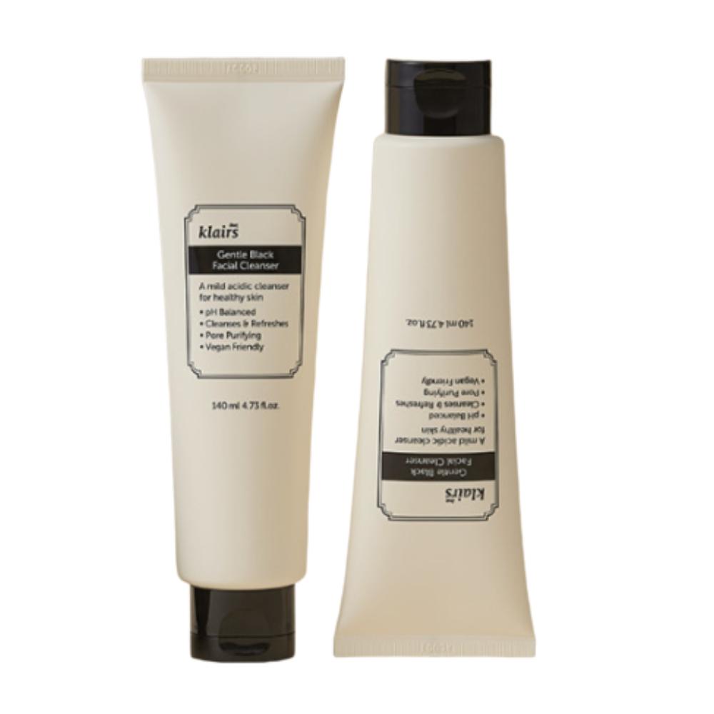 

Klairs Gentle Black Facial Cleanser 140ml × 2 Low-pH Hydrating Daily Cleanser for All Skin Types