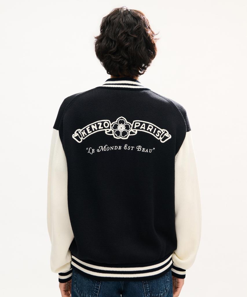 Kenzo Men'S Pre-Collection Kenzo Paris Emblem Zip-Up Cardigan_ K263Amg101Bkx