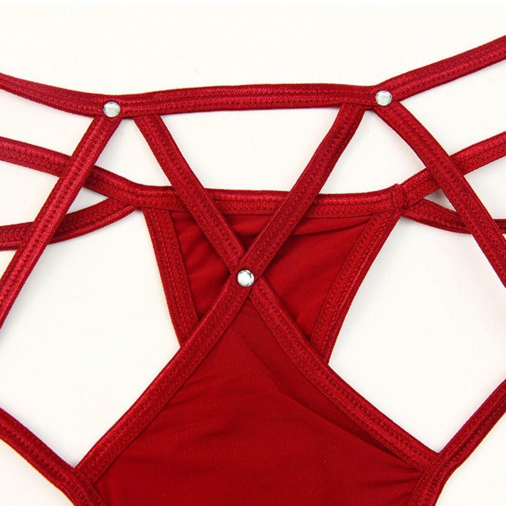 Y2k Sexy G Strings Elastic Ice Silk Panties Seamless Sexy Hollow Out Thongs  Female