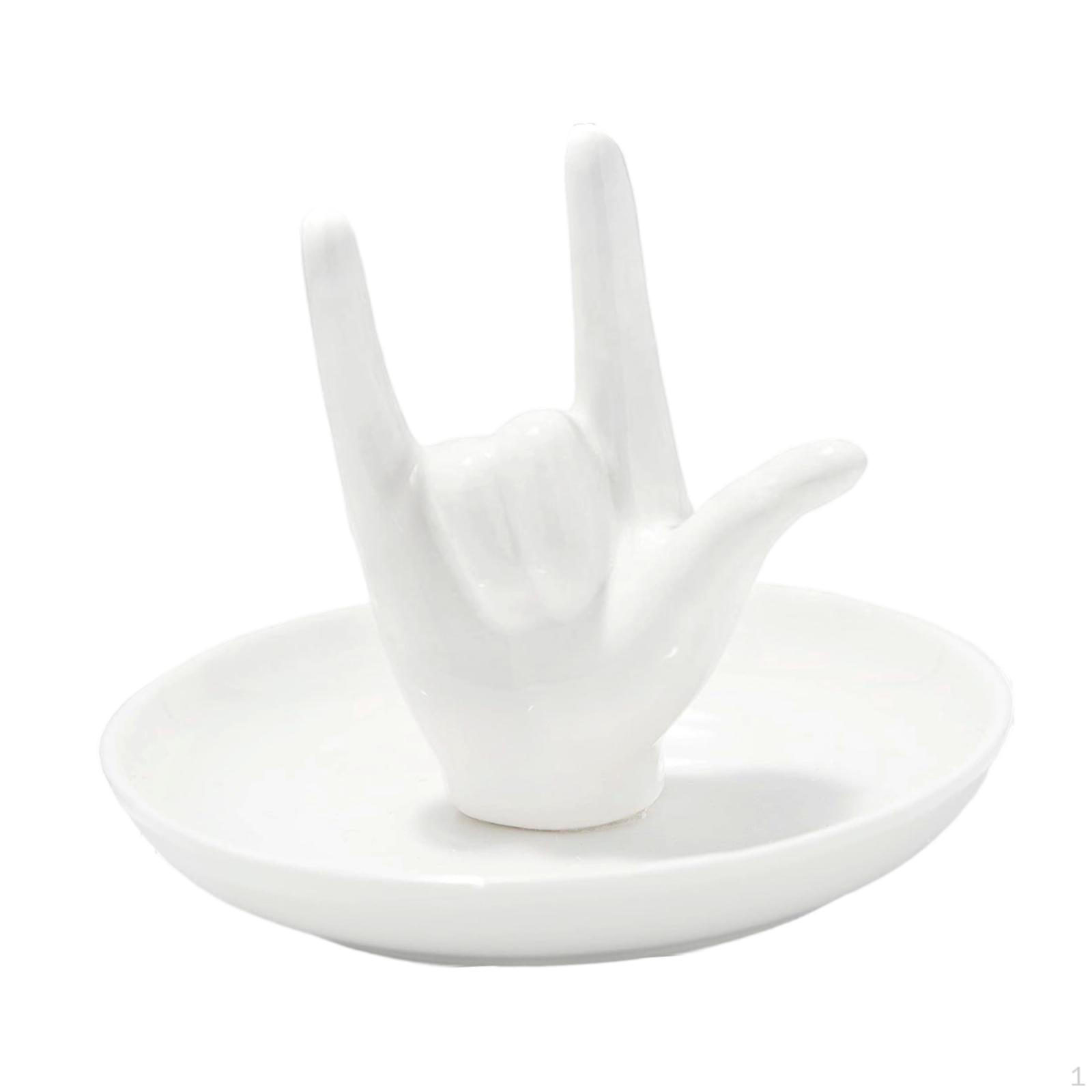 

Hand Shaped Holder Jewelry Tray Organizer Birthday Gift Women Versatile Display for Bangle белый