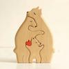 Kreatives Holzpuzzle Kind Mutter Bär Massivholz Bär Umarmungsset für Schlafzimmer Handwerk Dekoration Zuhause Jigsaw Ornament Figuren