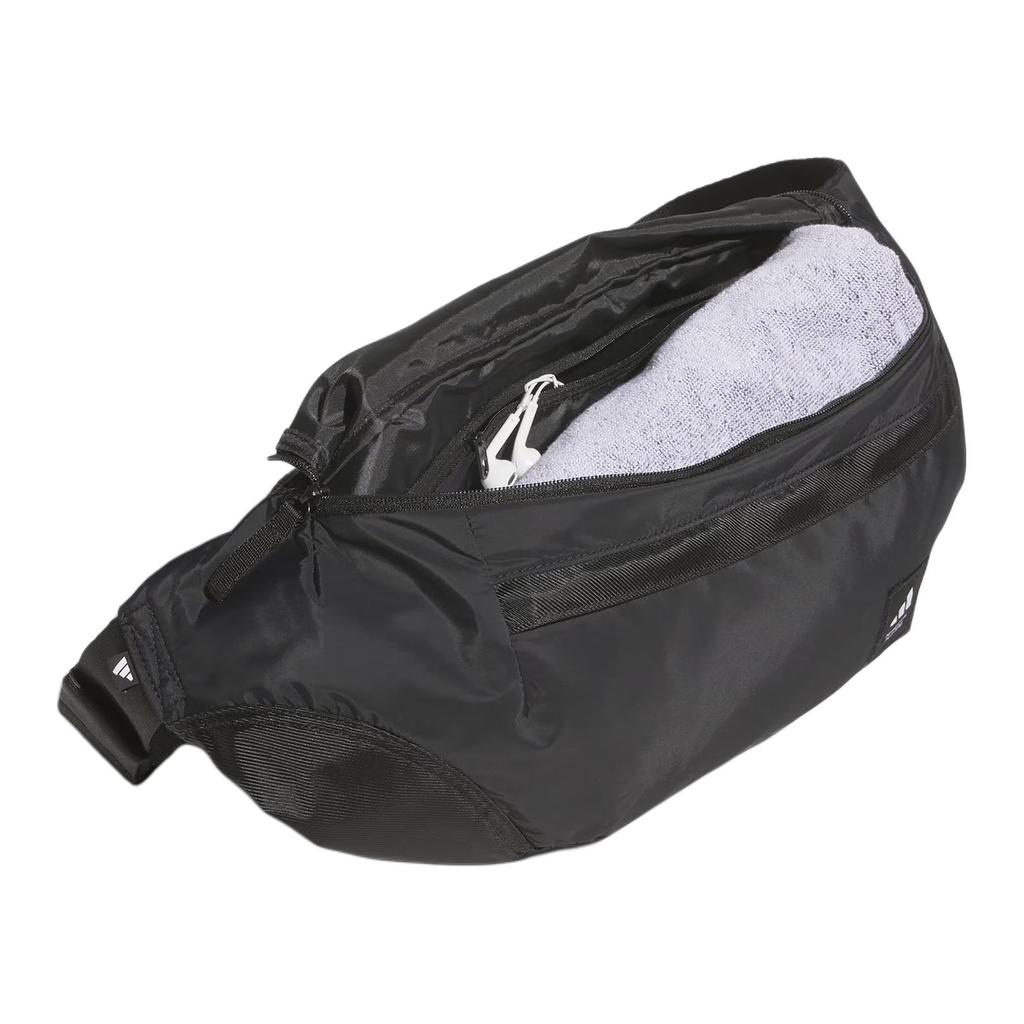 Adidas Casual Versatile Recycled Polyester Waist Bag Unisex Bags Black JN3782