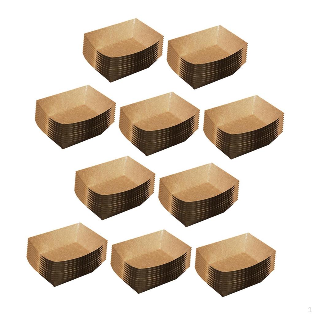 Paper Food Boats Packaging Tray Storage Non Reusable for Dessert Snack Taco