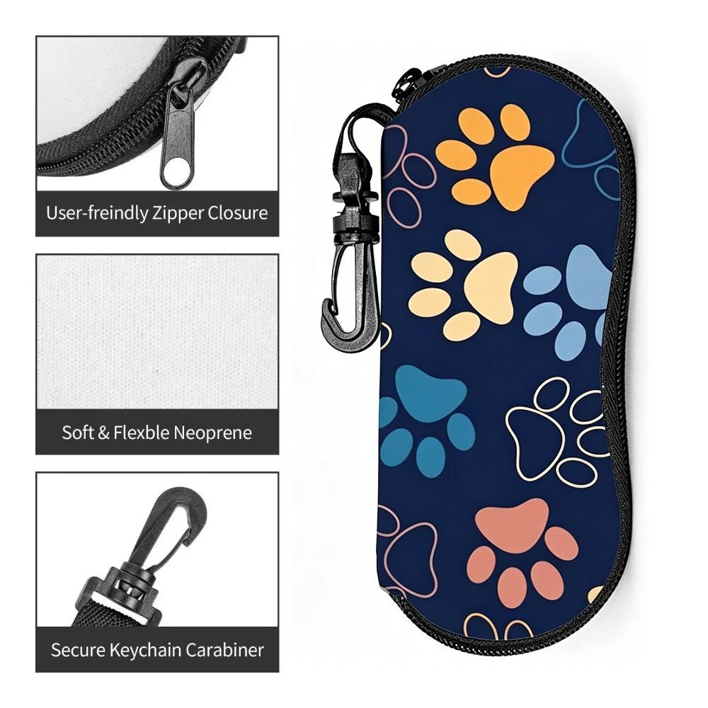 Zipper Glasses Wallet Zipper Myopia Eyeglasses Case Diving Material Eyewear Box High Quality For Sunglasses Daily Use Outdoor