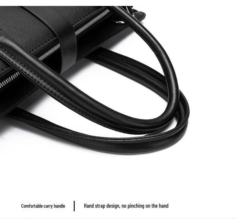 Men's Large Capacity Business Briefcase and Shoulder Messenger Bag