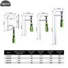Carbon Steel Adjust Screw Handle Track Rail Clamp Woodworking Guide Rail Clamp T-Track Clamps Dovetail Clamps Woodworking Tools