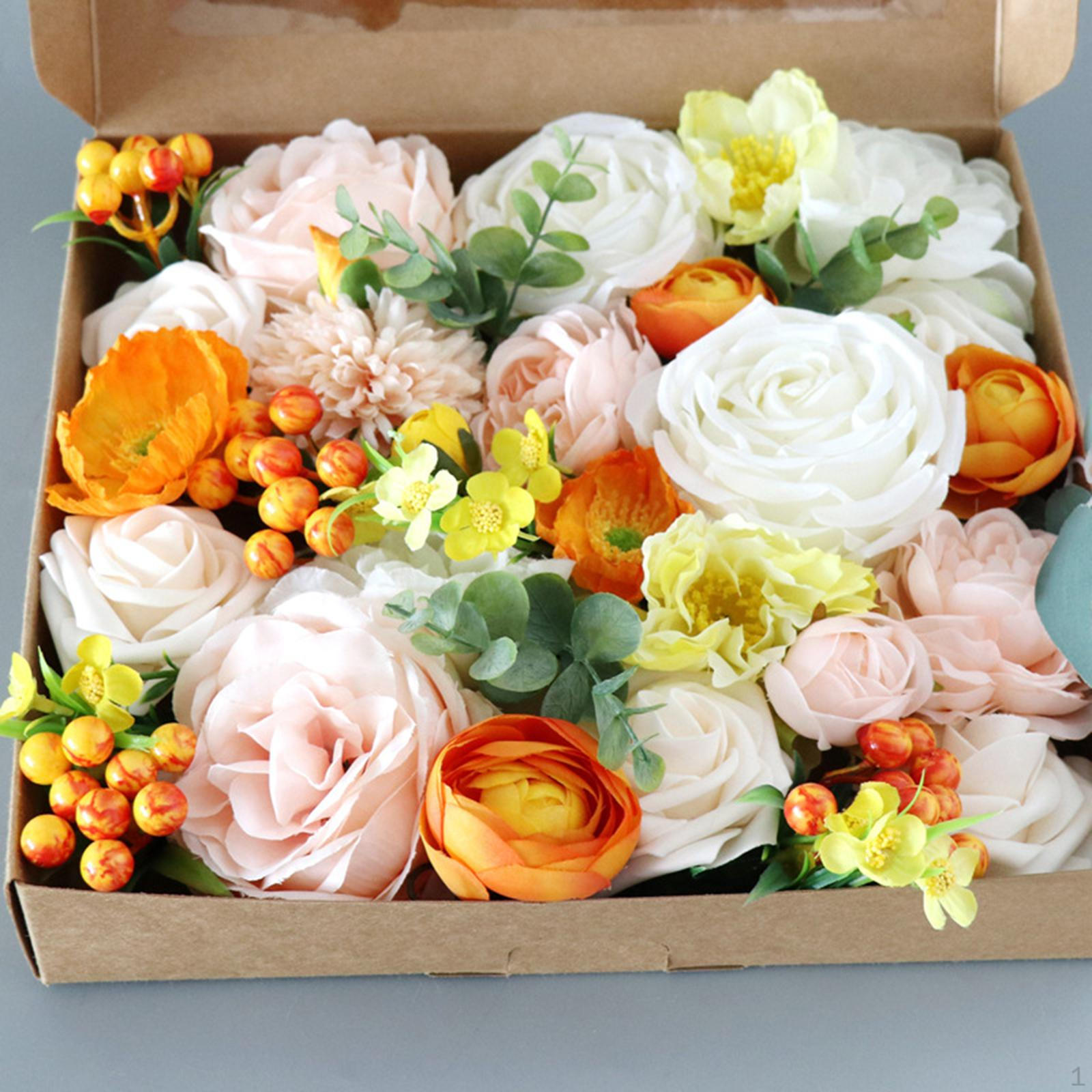 

Artificial Flowers Flower Heads with Bouquets Party Decorations Baby Shower Arrangments pink orange