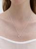 Mimesi [925 Silver] Melting Heart Cubic Necklace