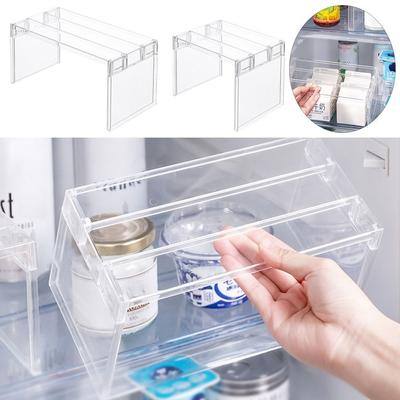 Transparent Refrigerator Storage Rack Thickened Fridge Layered Separator Shelves  Kitchen