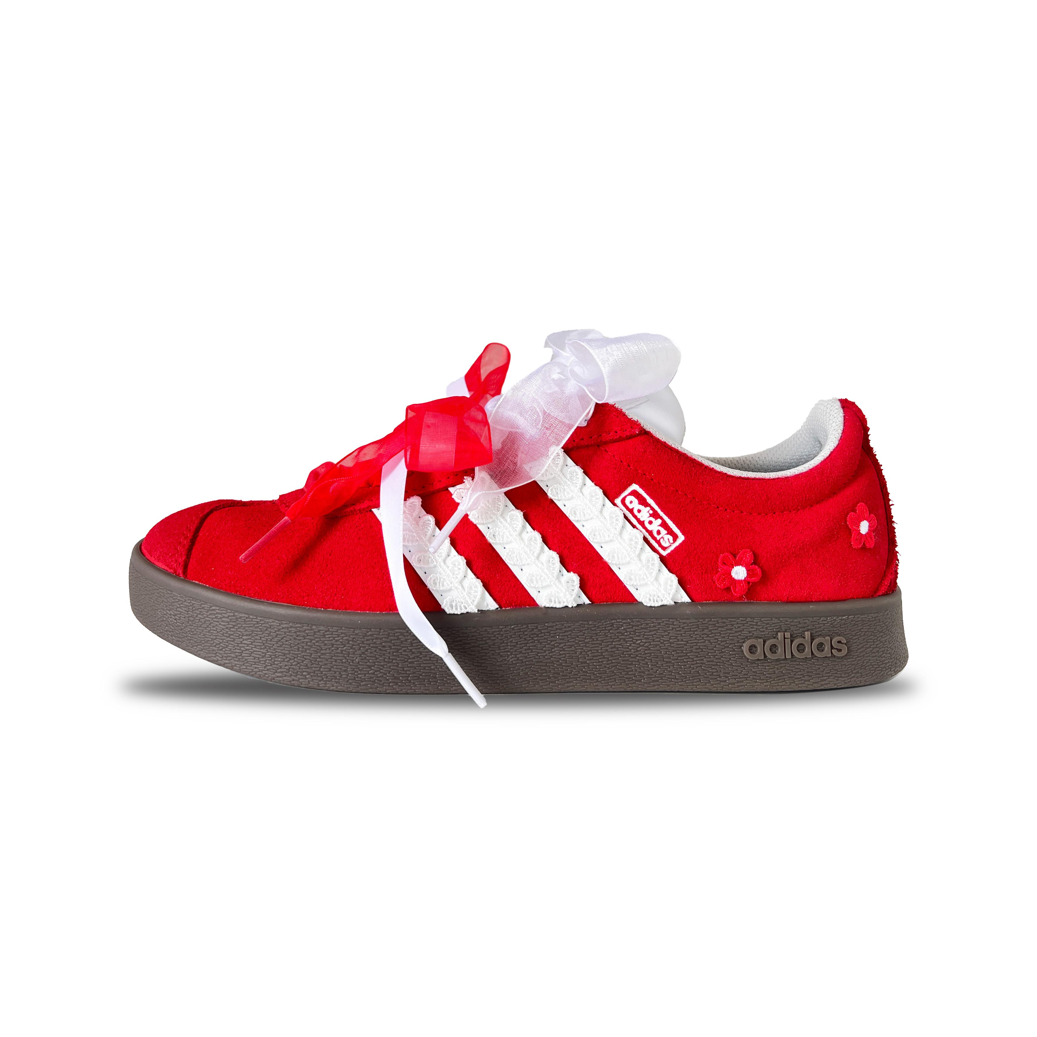 

Adidas VL COURT 2.0 Skateboard Shoes Unisex Low top Red/White HQ1802(Team653-) 35⅔
