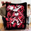 Chic Thorn Angel Cartoon 2D Flat Pattern Flannel Blanket High Quality All Seasons Warmth and Comfort Perfect for Christmas Gifts.