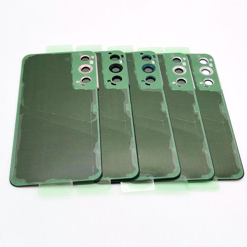 Pour Samsung Galaxy S22 Couvercle Arrière de Batterie Porte en Verre Remplacement du Capot Arrière Avec Objectif de Caméra pour Téléphone S22 S901B 5G