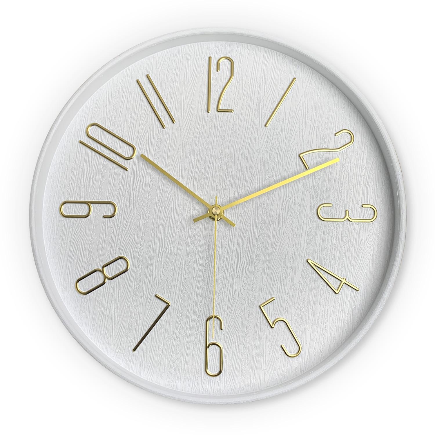 

12-дюймовые простые круглые часы настенные часы гостиная высококлассные домашние спальные часы настенные часы для украшения