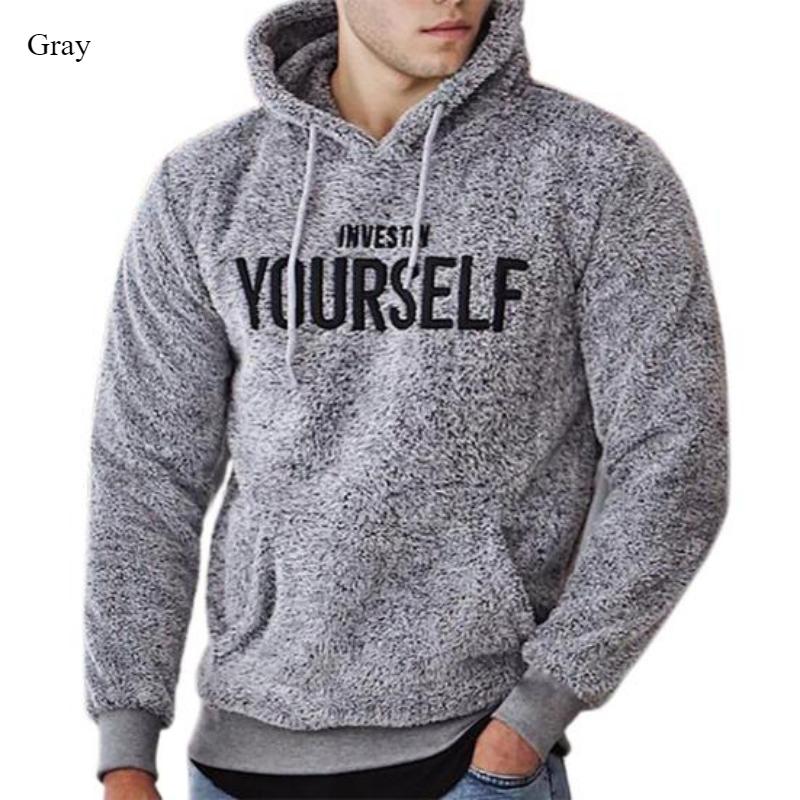 Spring/fall Men's Sweatshirt Casual Personality Hooded Fashion Long Sleeve Top Men's Letter Embroidery Thermal Jumper
