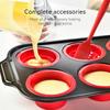 Nonstick Baking Pans, Silicone Bakeware Set with Press To Release Design, Oven Mitts, Spatula & Brush Flexible, BPA Free, Dishwasher & Oven Safe