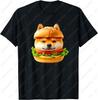 Funny Shiba Inu Dog Hamburger TShirt Casual Fashion Loose Summer Harajuku Unisex Streetwear Oneck Short Sleeve Unisex Clothing