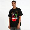 Christmas Themed Number 67 Reindeer Lights Print Casual Top Pure cotton T-shirt