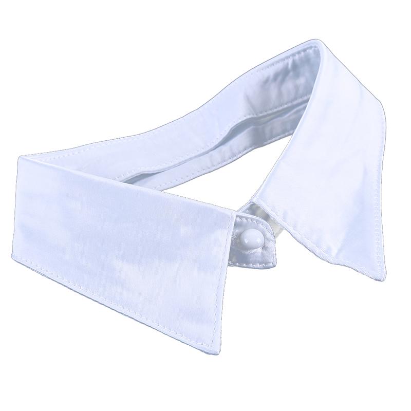 Biała Czarna Koszula z Falszywym Kołnierzykiem dla Kobiet Odpinany Kołnierzyk Jednolity Kolor Klapka Koszula Bluzka Top Naszyjnik Akcesoria Odzieżowe