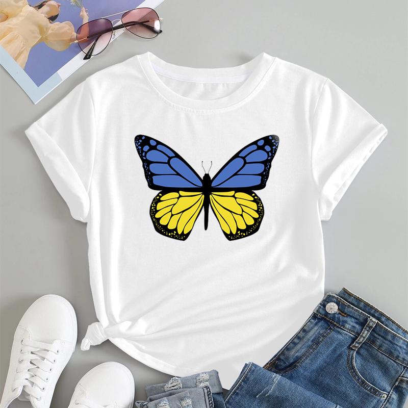 Ukrajina Dívka Oblečení Dres Tričko s ukrajinskou vlajkou Dámská móda Grafika Trička Estetické kostýmy Streetwear Dárky
