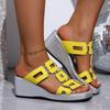 Summer Fashion Women Slip on Platform Wedges Comfortable Plus Size Shoes for Women 36-43 Peep Toe Non-slip Women Slippers