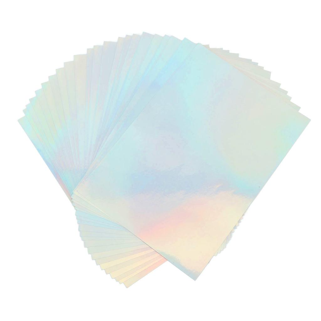 22 Sheets A4 Printable Holographic Sticker Paper Water Proof Inkjet Printer Holographic Stick Adhesive Paper