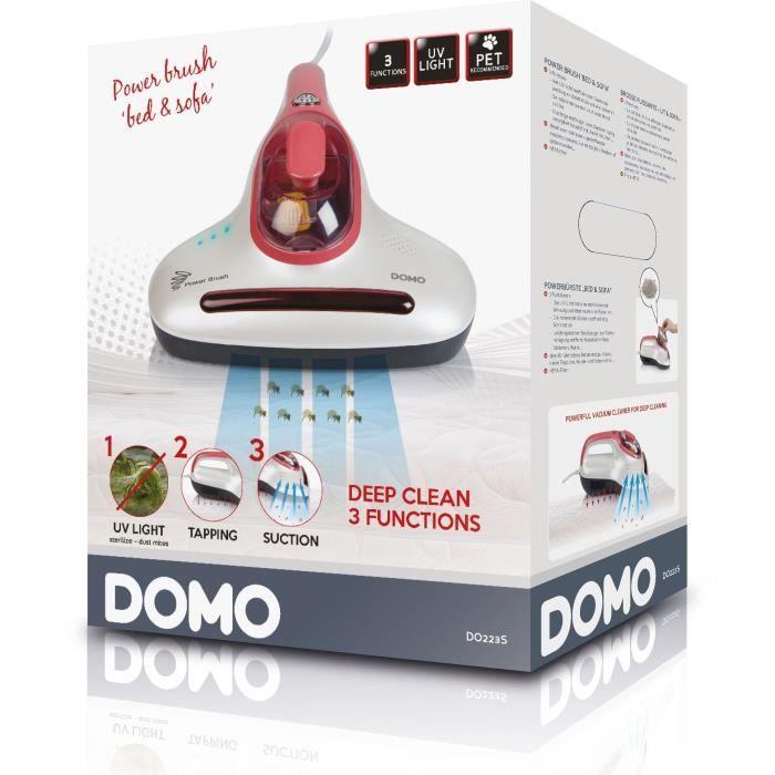 Aspirateur DOMO Power Brush pour lit et canapé - 350W sans sac