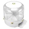 Rotatable Grains Storage Box 6 Grid 6KG 360 Degree Rotating Rice Dispenser for Rice Beans Grains Household Kitchen White