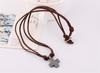 ZORCVENS New Fashion Collars Leather Vintage Alloy Cross Pendants Necklaces for Women Men Jewelry