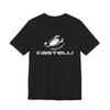 Castelli Radsport Logo Unisex T-Shirt Schwarz Marine Blau Bike Sport Grafik T-Shirt S-5XL