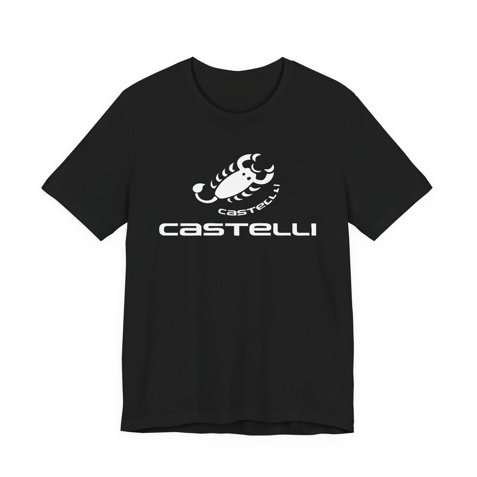Castelli Cycling Logo Unisex T-Shirt Black Navy Bike Sport Graphic Tee S-5XL S разноцветный