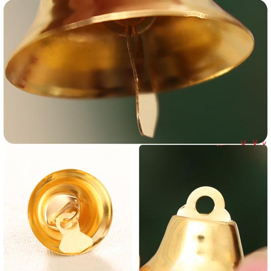 10Pcs/Set Hanging Bell Exquisite Workmanship Clear Ringing Metal Christmas Rustic Bell Decor for Home