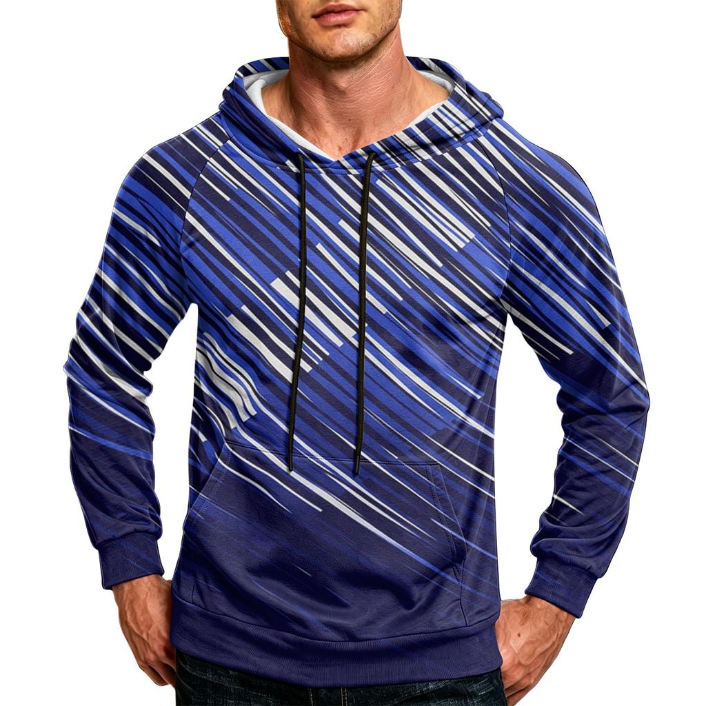 Herren-Hoodie in Farbe, lockere Passform, mit Tasche und Kordelzug