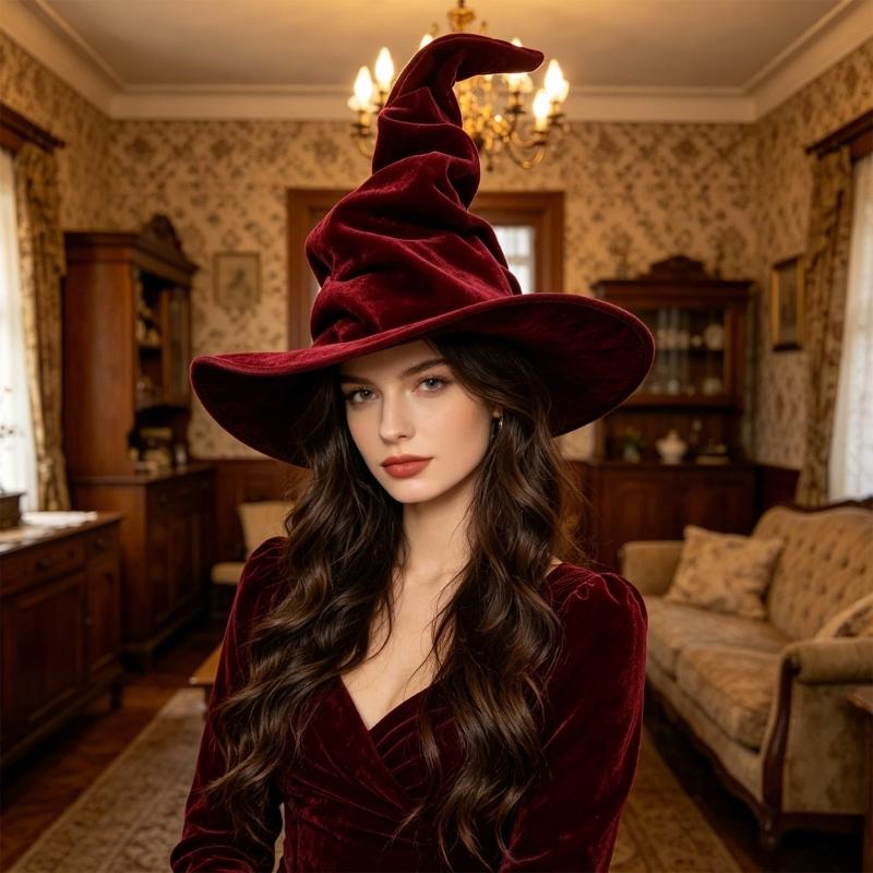 Halloween Wizard Hat Kids Adults Halloween Party Cosplay Costume Decoration Witch Hat Home Yard Cosplay Event