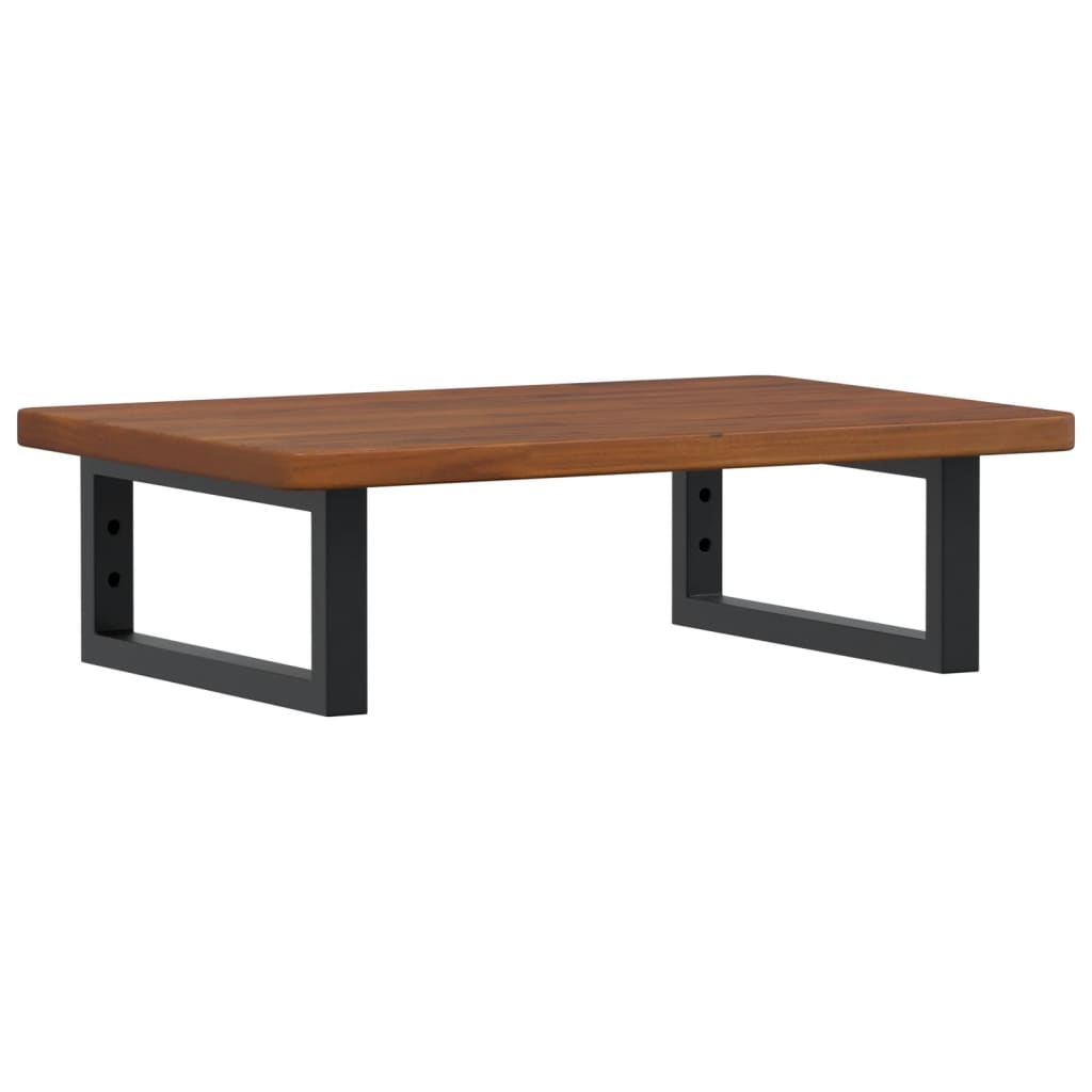 Wall Mounted Washbasin Countertop with Bracket Steel and Solid Oak Wood