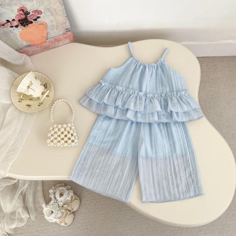 Kayoudo Girls  Camisole Top & Wide-Leg Pants Set 120cm