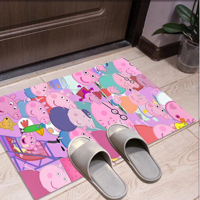 Peppa Pig Pattern Rug, Indoor/Outdoor Mat, for Picnic, Gameroom, Bedroom, Office, Living Room, Home Decor Carpet, Birthday Gift
