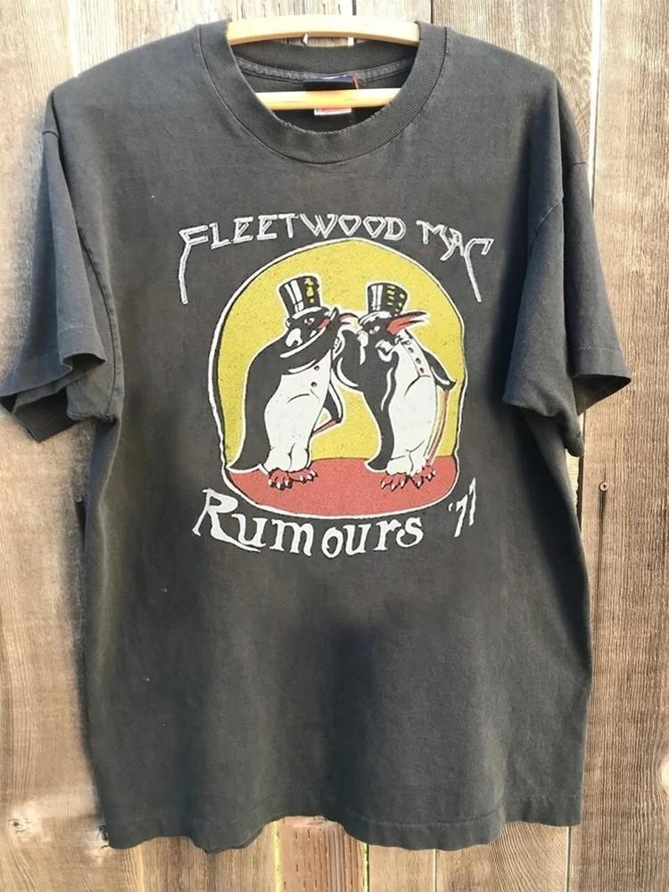 

Fleetwood Mac Rumours Albums Basic style Charcoal Unisex T shirt vtg S-5XL Unisex T-Shirt M
