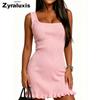 Abito a Tubo Elegante Casual Senza Maniche Moda Estiva da Donna