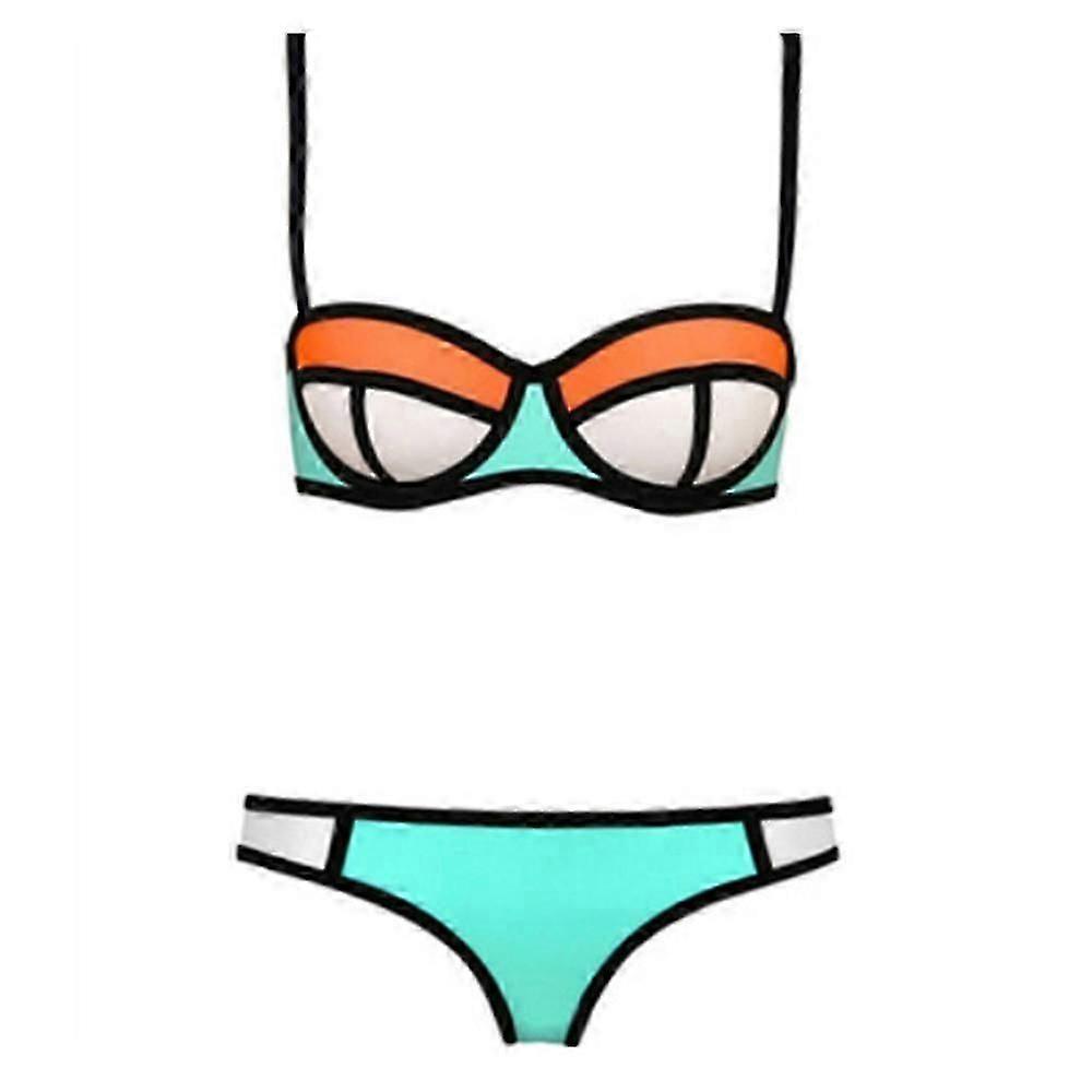 Bikini Set alla Moda Colore Cromatico Sexy Canottiera Costumi da Bagno Costume da Bagno